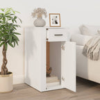 Armario de escritorio madera contrachapada blanco 40x49x75 cm