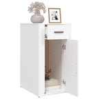Armario de escritorio madera contrachapada blanco 40x49x75 cm