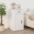 Armario de escritorio madera contrachapada blanco 40x49x75 cm