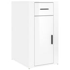 Armario de escritorio contrachapada blanco brillo 40x49x75 cm