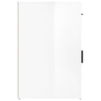 Armario de escritorio contrachapada blanco brillo 40x49x75 cm