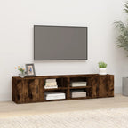 Mueble TV 2 uds madera contrachapada gris hormigón 80x31,5x36cm