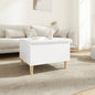 Mesa auxiliar de madera contrachapada blanco 50x46x35 cm