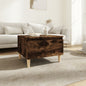 Mesa auxiliar de madera contrachapada blanco 50x46x35 cm