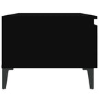 Mesa auxiliar de madera contrachapada negro 50x46x35 cm
