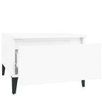 Mesas auxiliares 2 uds contrachapada blanco brillo 50x46x35 cm