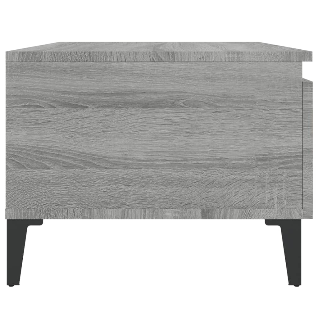 Mesas auxiliares 2 uds contrachapada gris Sonoma 50x46x35 cm