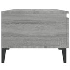 Mesas auxiliares 2 uds contrachapada gris Sonoma 50x46x35 cm