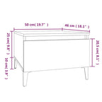 Mesas auxiliares 2 uds contrachapada gris Sonoma 50x46x35 cm