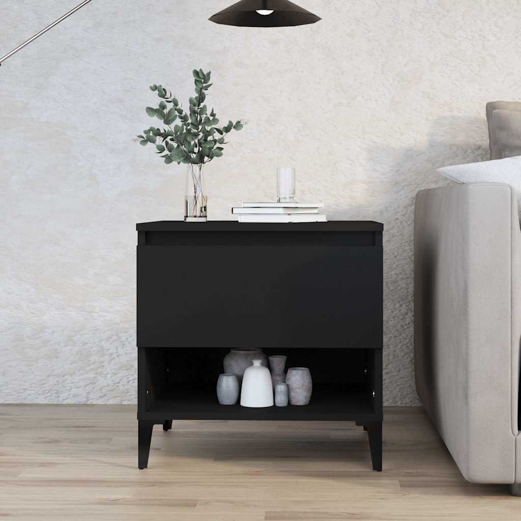 Mesa auxiliar madera contrachapada marrón roble 40x30x60 cm