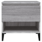Mesa auxiliar de madera contrachapada gris Sonoma 50x46x50 cm