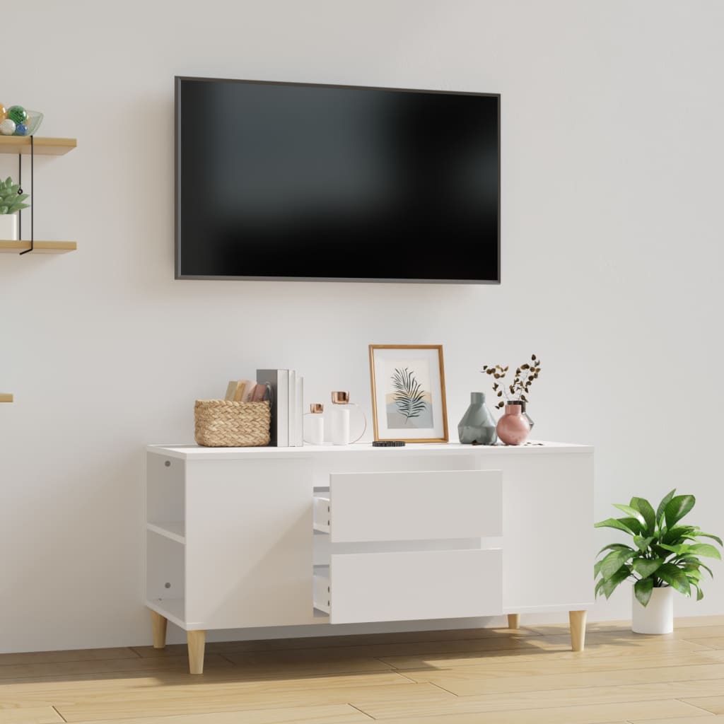 Mueble para TV contrachapada y acero gris Sonoma 100x33x41 cm