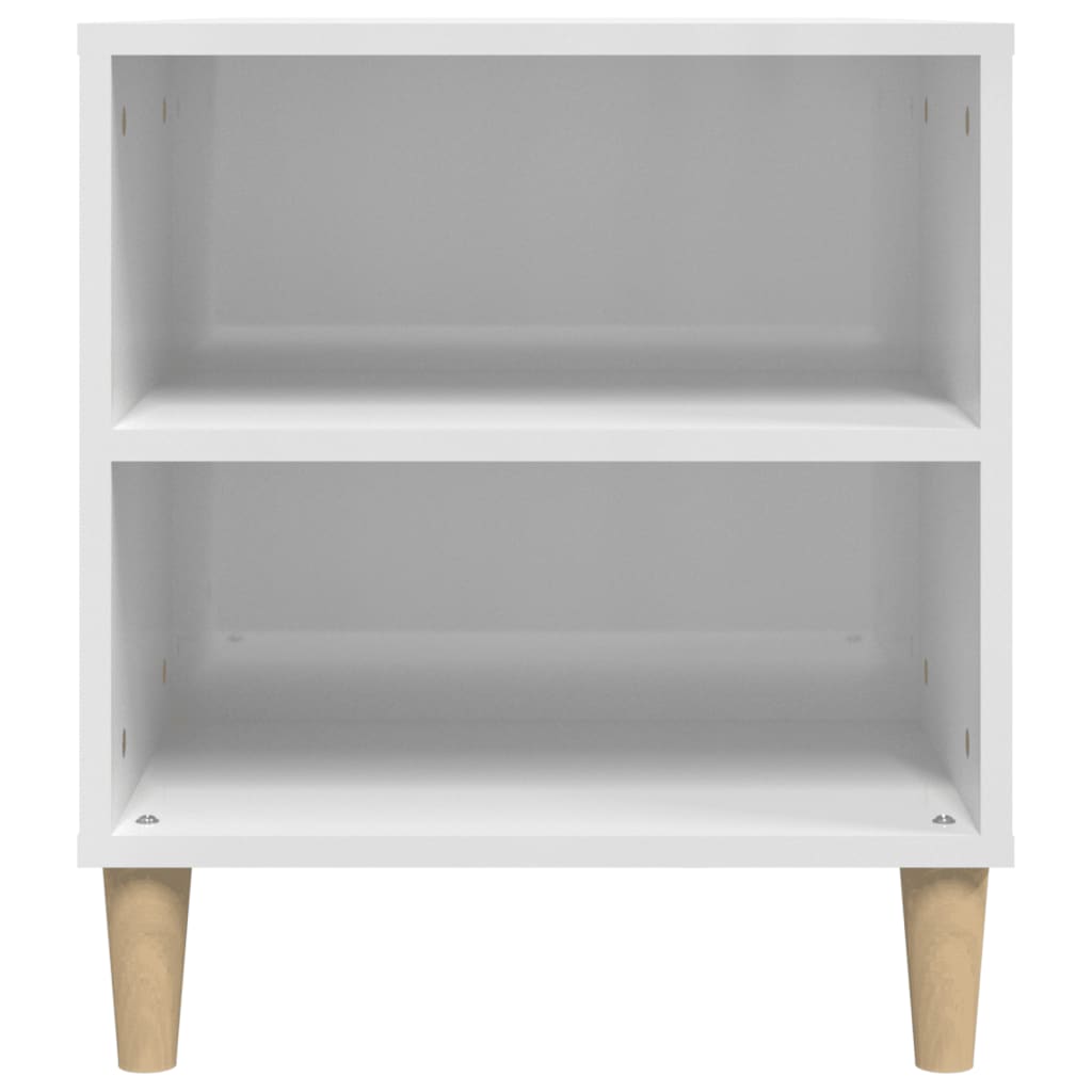 Mueble de TV madera contrachapada blanco brillo 102x44,5x50 cm