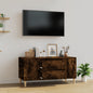 Mueble de TV madera contrachapada blanco brillo 102x44,5x50 cm