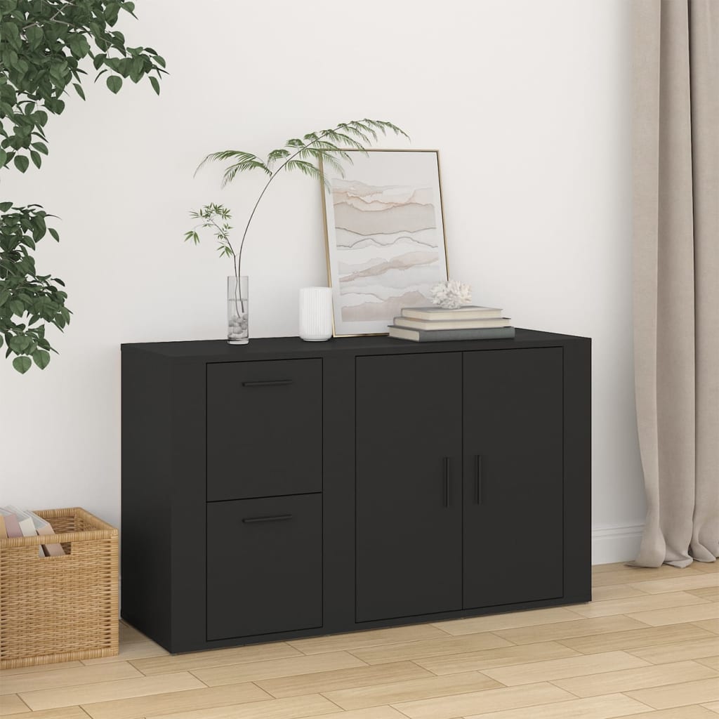 Aparador de madera contrachapada blanco 60x35x70 cm