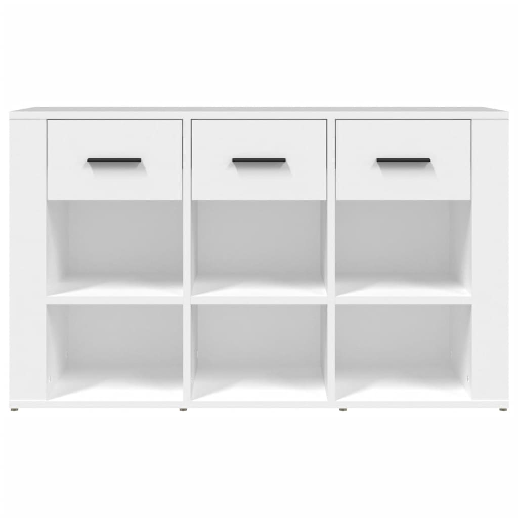 Aparador de madera contrachapada blanco 100x30x59,5 cm