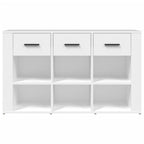 Aparador de madera contrachapada blanco 100x30x59,5 cm