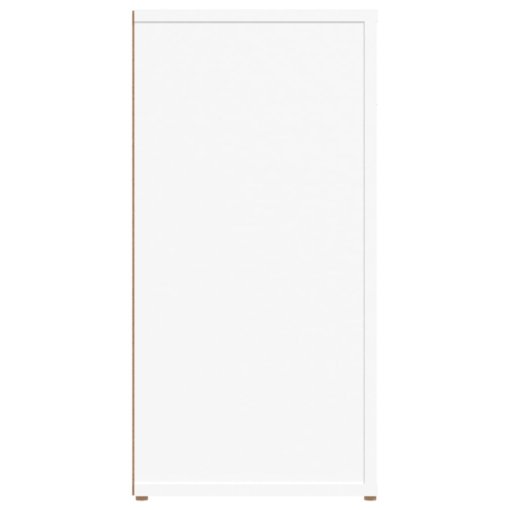 Aparador de madera contrachapada blanco 100x30x59,5 cm