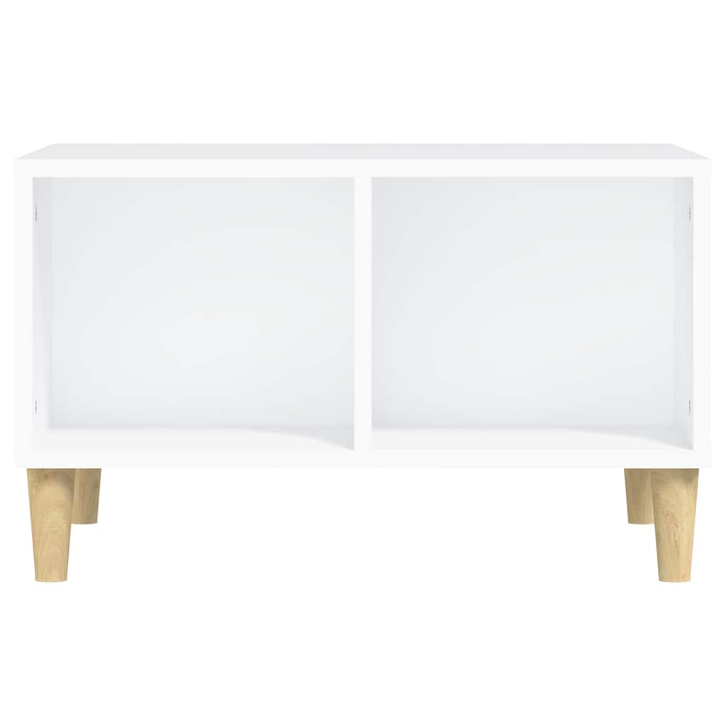 Mesa de centro madera contrachapada blanco 60x50x36,5 cm