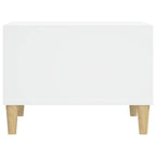 Mesa de centro madera contrachapada blanco 60x50x36,5 cm