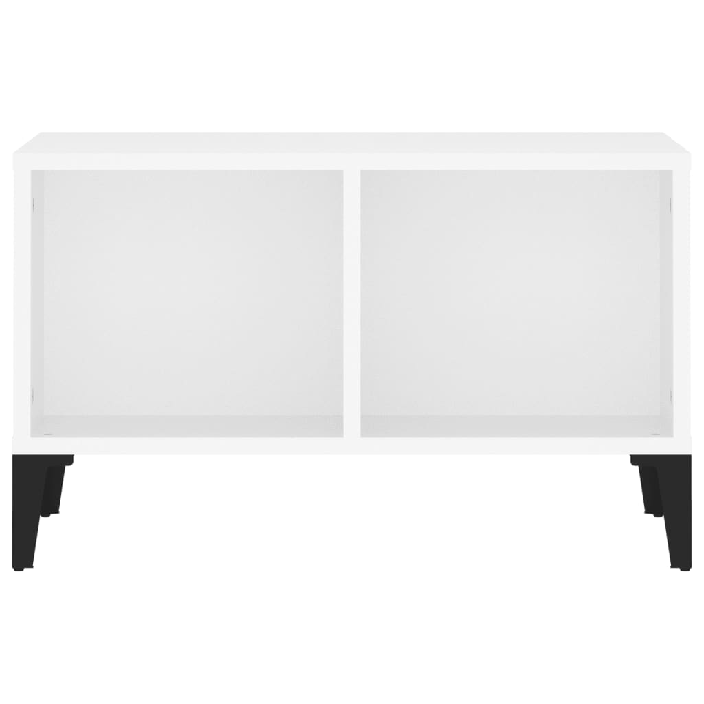 Mesa de centro madera contrachapada blanco 60x50x36,5 cm