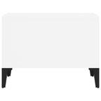 Mesa de centro madera contrachapada blanco 60x50x36,5 cm