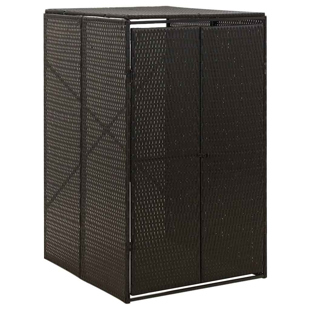 Cobertizo para contenedor de basura ratán PE 70x80x117 cm