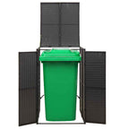 Cobertizo para contenedor de basura ratán PE 70x80x117 cm