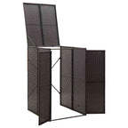 Cobertizo para contenedor de basura ratán PE 70x80x117 cm