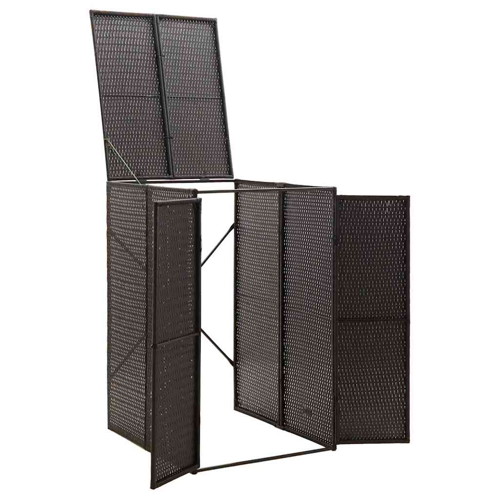 Cobertizo para contenedor de basura ratán PE 70x80x117 cm