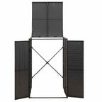 Cobertizo para contenedor de basura ratán PE 70x80x117 cm