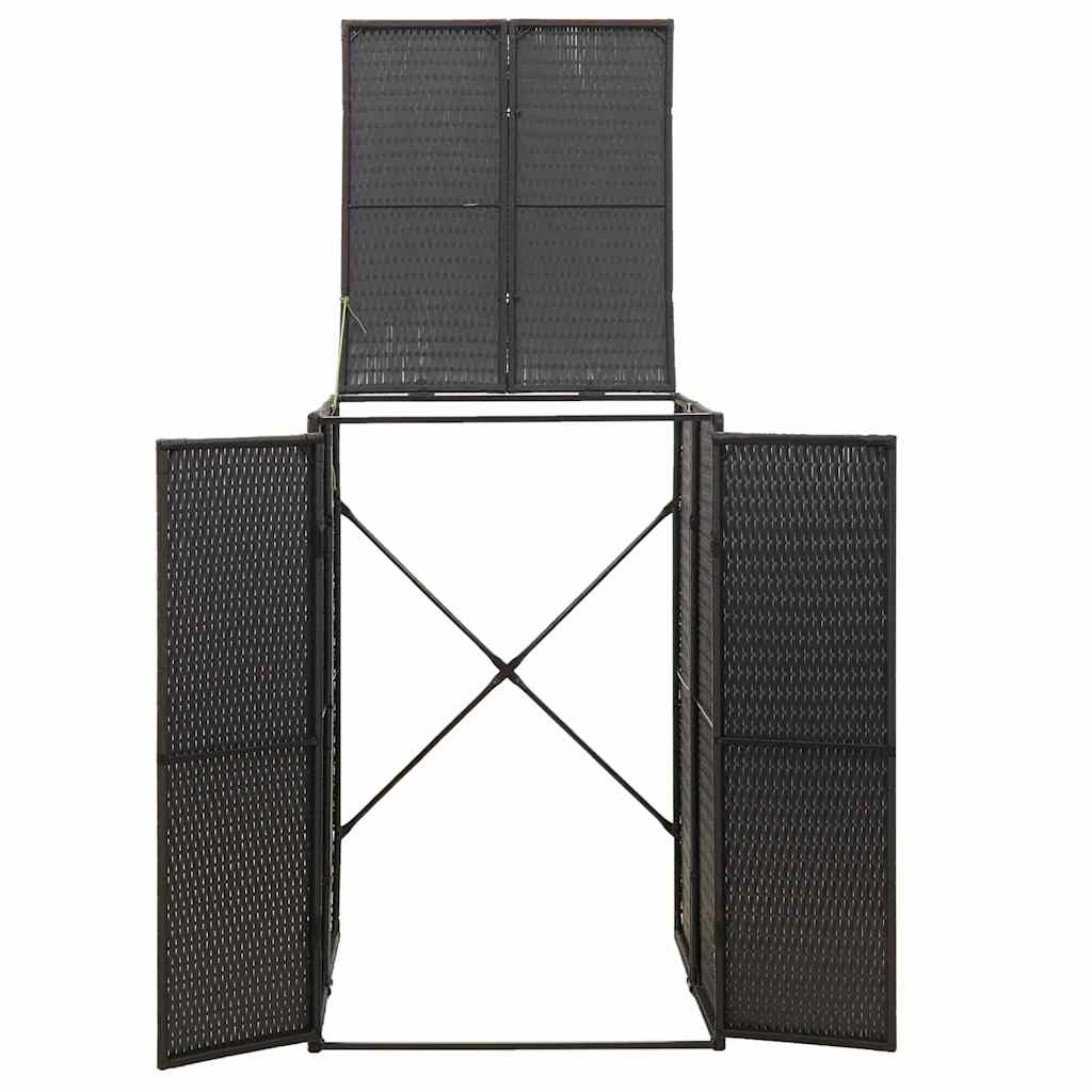Cobertizo para contenedor de basura ratán PE 70x80x117 cm