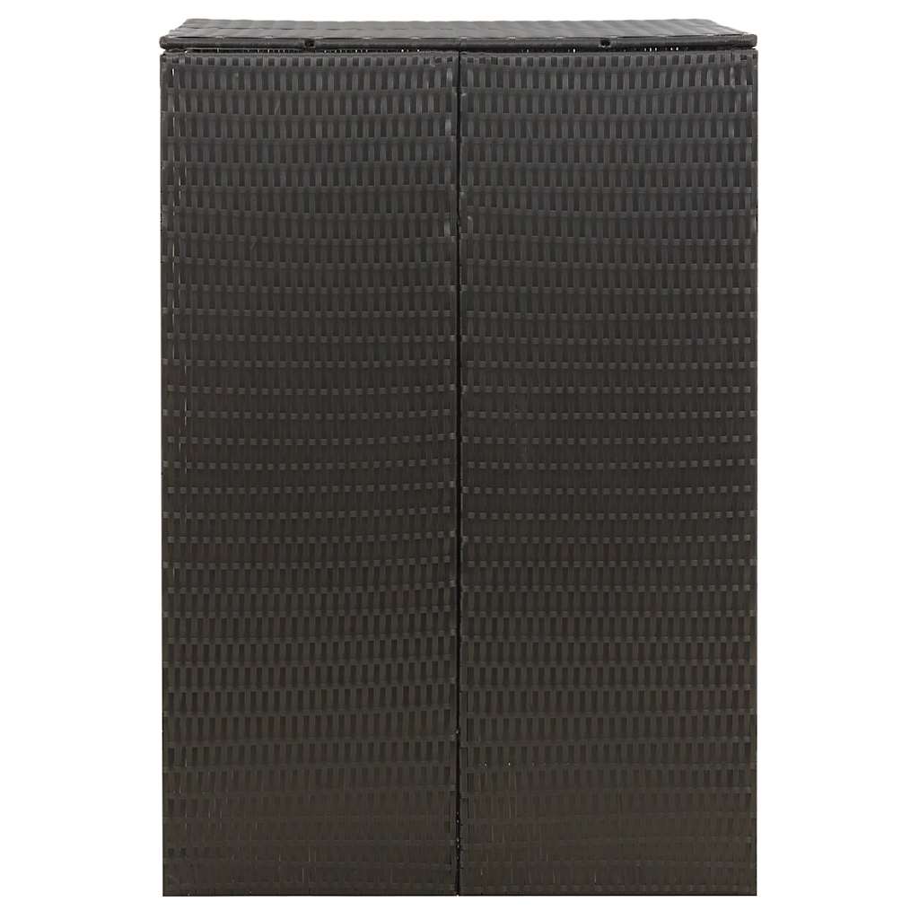 Cobertizo para contenedor de basura ratán PE 70x80x117 cm