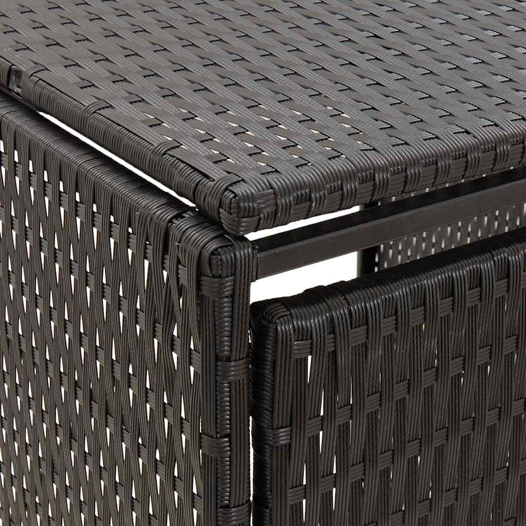 Cobertizo para contenedor de basura ratán PE 70x80x117 cm