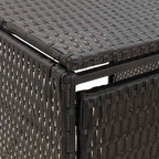 Cobertizo para contenedor de basura ratán PE 70x80x117 cm
