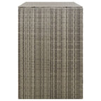Cobertizo para 2 contenedores basura ratán PE gris 140x80x117cm