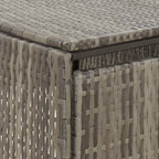 Cobertizo para 2 contenedores basura ratán PE gris 140x80x117cm