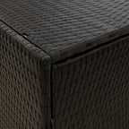 Armario de jardín negro 100x55,5x80 cm Ratán sintético