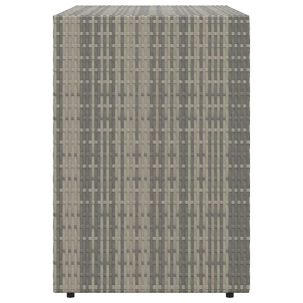 Armario de almacenaje de jardín ratán PE gris 100x55,5x80 cm