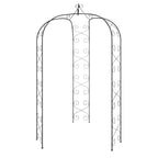 Arco de jardín acero negro Ø180x255 cm