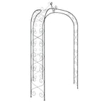 Arco de jardín acero negro Ø180x255 cm