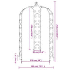 Arco de jardín acero negro Ø180x255 cm