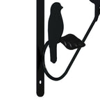 Soportes para cestas colgantes 4 unidades acero negro