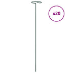 Tutores para plantas 20 unidades acero verde oscuro 40 cm