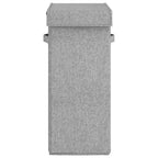 Cesto ropa sucia plegable lino sintético gris 26x34,5x59,5 cm