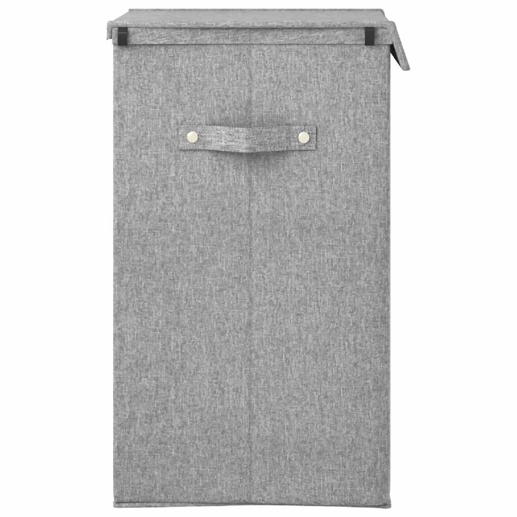 Cesto ropa sucia plegable lino sintético gris 26x34,5x59,5 cm