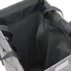 Cesto ropa sucia plegable lino sintético gris 26x34,5x59,5 cm