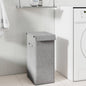 Cesto ropa sucia plegable lino sintético gris 26x34,5x59,5 cm