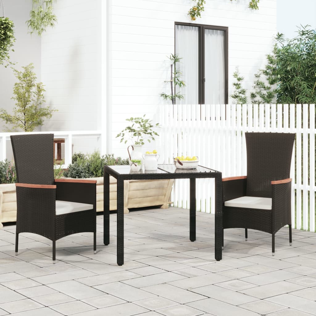 Garden chairs with cushions 2 pieces synthetic rattan grey