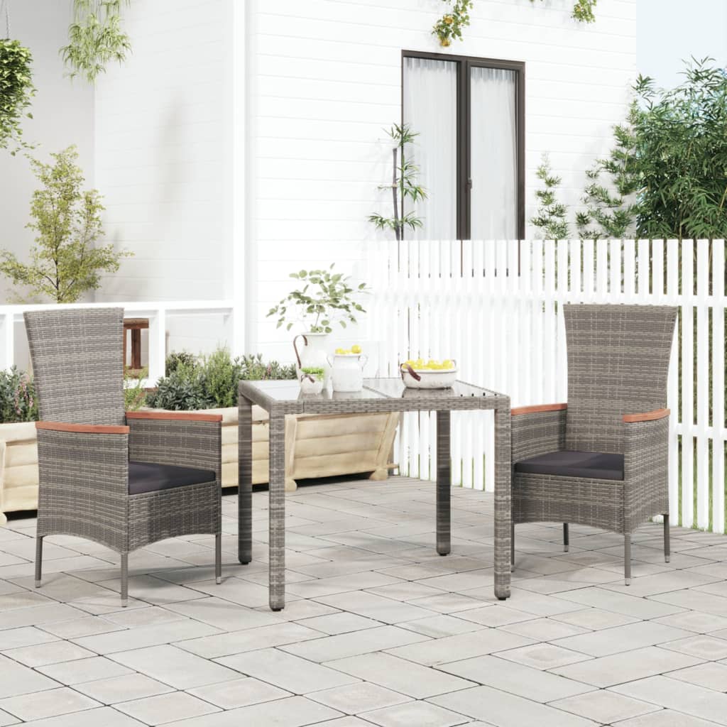 Garden chairs with cushions 2 pieces synthetic rattan beige